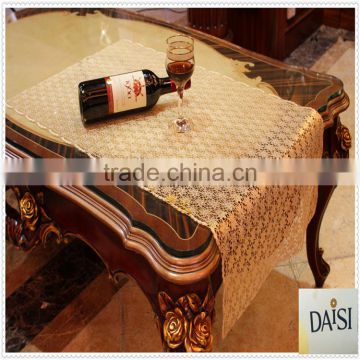 China manufacturer lace oilproof dining table cover easy high quality customized plaid PVC table cloths 50cm width