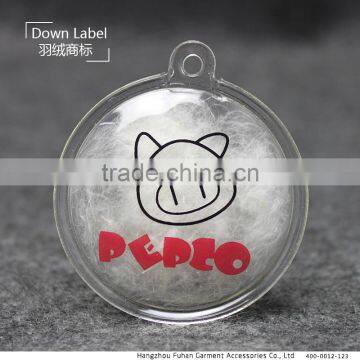 Clear Custom Size Square Down Tag With Logo