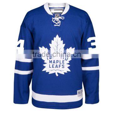 Sublimate goalie cut toronto maple leaf hockey jersey