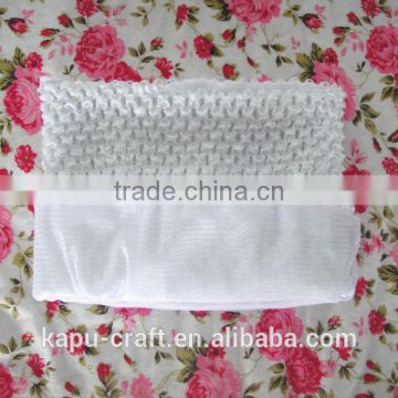 wholesale baby 9 inches white crochet lined top,top baby headband