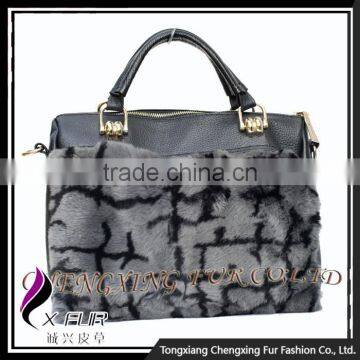 CX-H-46 New Products Wholesale Trendy Real Mink Fur Ladies Handbags Tote Bag photo-4