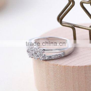 Fashion Jewelry Cheap Wholesale Multi-layered Romantic Sterling Silver CZ Rings for Wedding photo-4