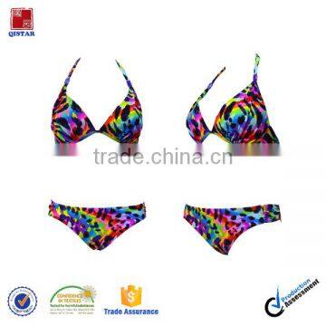 Colorful Printed Padded Cups Hot Girl Sexy Extreme Bikini Swimwear