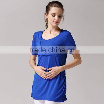 Leisure Outdooor Maternity Clothing Mode Style Breastfeeding Clothes Loose and Comfortable Pregnant Mother T-shirts photo-4