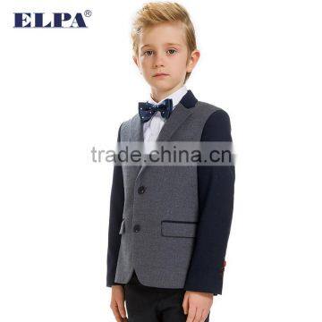 2016 Fashion ELPA 100% Cotton Gray Hot Sale Manufacture School Uniform Kids Blazer photo-3