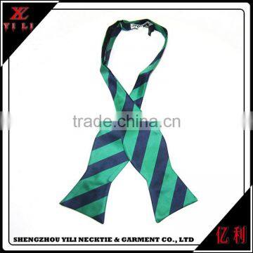 China newest products fashion style double sided printed colorful bow tie silk ladies