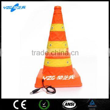 Shrinkable White Traffic Cones Safety Choice at Dark Night photo-2