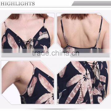 Spaghetti Strap Maxi Women Summer One Piece Dress,summer Floral Dresses for Mature Women photo-6