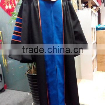 Customized high quality PHD graduation gown