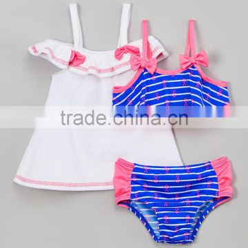 Best Sellers Girl Beachwear With Blue And Pink Sail Away Bikini And Cover-Up Girl Swimsuit Girls Wear G-NP-TR905-397