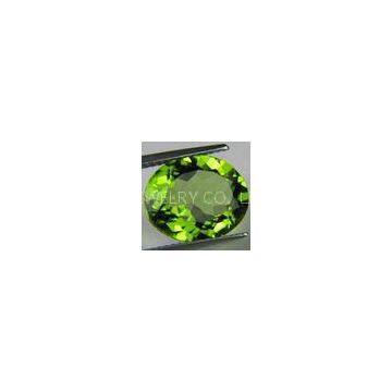 Peridot Oval Natural Loose Gemstones For Peridot Earrings , Pendants 57mm