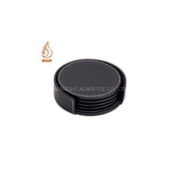 Good Quality Custom Promotion Leather Coaster