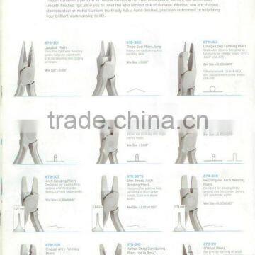 Jarabak, three Jaw, Arch Bending, Lingual Arch Forming, O'Brien, rectangular Arch Bending Pliers