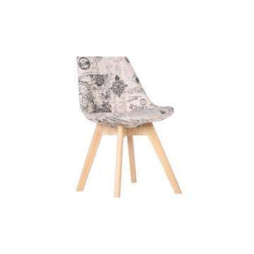 Simple Design Fabric Wooden Dining Chair