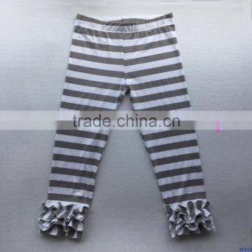 2017 autumn new woman icing style leggings wholesale ladies stripe cotton knitted trousers adult girls long capris pants ruffle