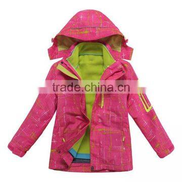 100% polar fleece removable liner + poleyster shell kids jackets for camping