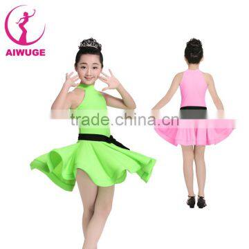 Green Salsa Tango Dance Wear Ballroom Dancing Costumes Girls Latin Dance Dress