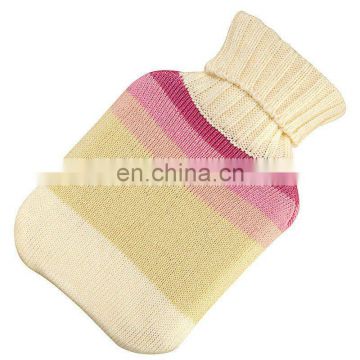 fashion 2012 pretty best selling acrylic jacquard cute knitted hot water bottle bag