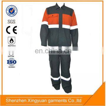 Men's oil refinery flame retardant oil resistant safaty work wear with FR reflector