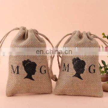 Just arrival popular printing burlap favor bags