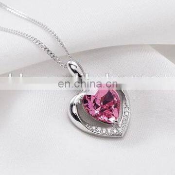 925 Silver Box Chain Forever Heart Necklace High Quality photo-2
