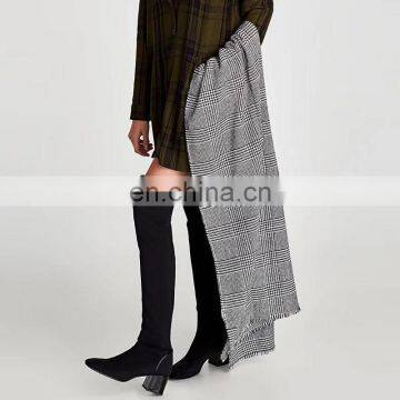 Wholesale New Style Fashion Shawl Winter Warm Acrylic Blanket Women Cashmere Merino Wool Scarf photo-2