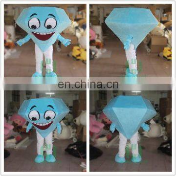 New design!!!HI cutomized blue diamon mascot cosutme,cartoon mascot costume for adult size