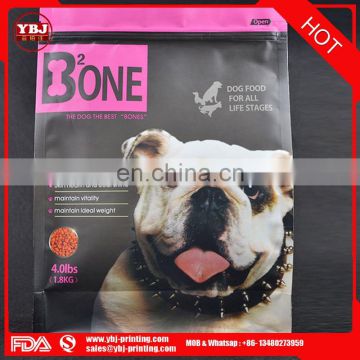 China factory wholesale flat bottom dog food pouch