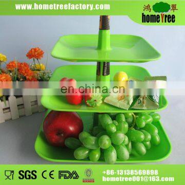 3 layer square plastic fruit tray