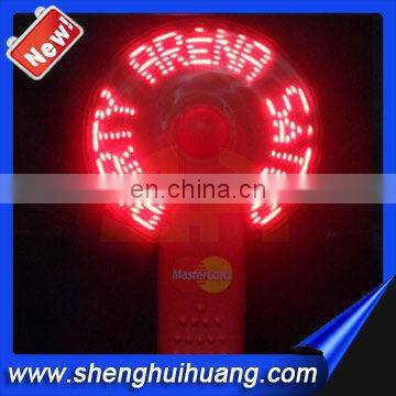 Hot sale LED flashing message fan for summer night