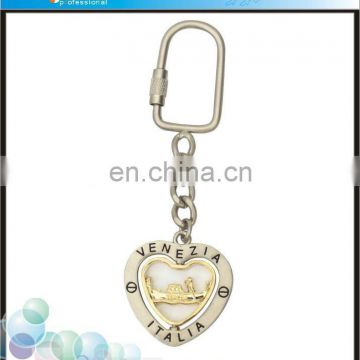 Popular Fashion Heart Shaped Keyring Custom Metal Key Holder For Promotional Gift