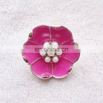 2013 fashion pearl enamel button invitation card button garment accessory