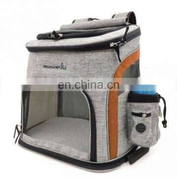 New Design Upgraded Cationic Flax Luxury Breathable Pet Backpack Cat Bag Cat Cage Dog Bag Pet Backpack Pet Travel Bag photo-4