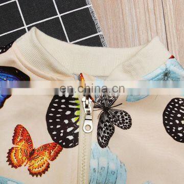 2019 Kids Coat & PANTS 2PCS SET BUTTERFLY FULL PRINT photo-4