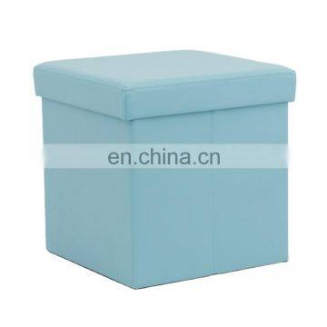 RTS Printing PVC Folding Stool Storage Ottoman for Bedroom Room Optional Color for Bedroom photo-2