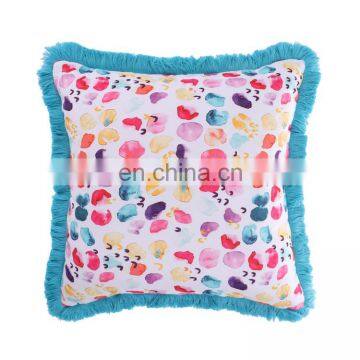 Decorative Square Accent Pillow Case 18x18inch Abstract Flower Arrangement Style Nature Elements Vibrant photo-3