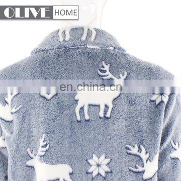 Wholesale Price Elk Offset Printing 100 Cotton Terry Super Soft Fleece Bathrobe photo-6