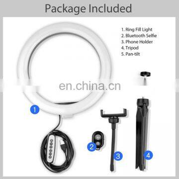 Newest 10 Inch Selfie Ring Light Photography Lighting Led RGBW Ring Light 32 Colors With Tripod Stand