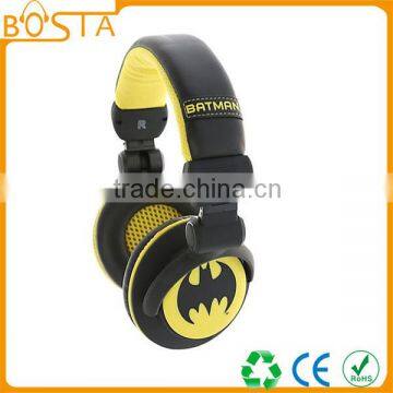 New style super leather cushion headband bat man headphone