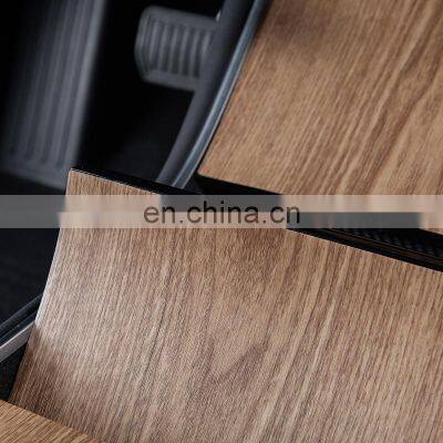 Carest Model3 Car Center Console Wrap Sticker For Tesla Model 3 Y Wood Console Grain Accessories For Tesla Model Three Accessory photo-4