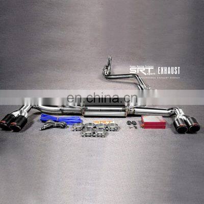 super racing tailpipe flexible exhaust pipe for HONDA JADE auto exhaust system cat back with quad double tip