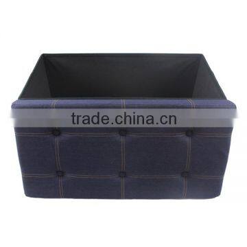 Collapsable Nice Decor Flat Fold Storage Ottoman photo-3