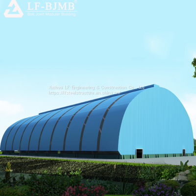 Prefab Steel Structure Space Frame Coal Pile Shed Coal Storage Roof Design photo-3