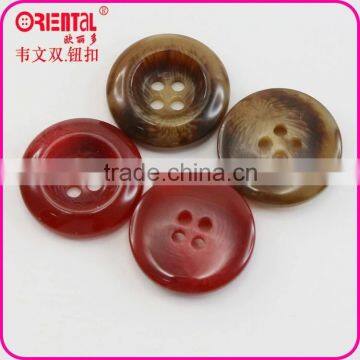 fancy 4 holes plastic resin button for casual suit