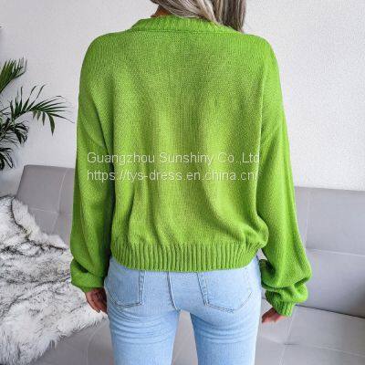 New White Cloud Knitted Cardigan Sweater photo-2