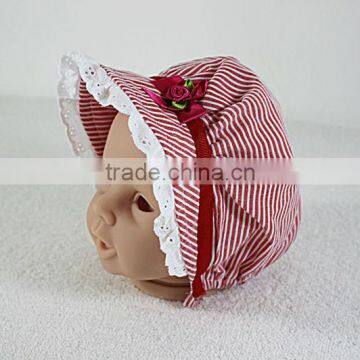 Lovely flower hat for reborn baby doll # RED-E