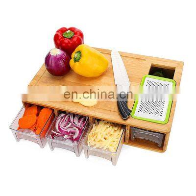 Bamboo Chopping Board With Juice Groove Containers box,Bamboo Cutting Boards With Trays