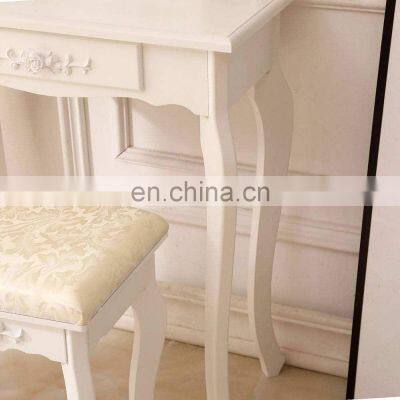 3 Drawers Makeup Dressing Table With Irregular Single Mirror photo-2