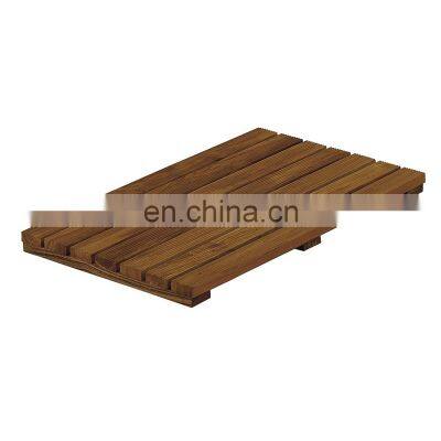 High quality Teak Bath Non Slip Bath shower SPA Mat Bathroom Door Mat Teak wood bathroom mat