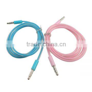 Colorful cute design! pink 3.5mm stereo audio extension cable